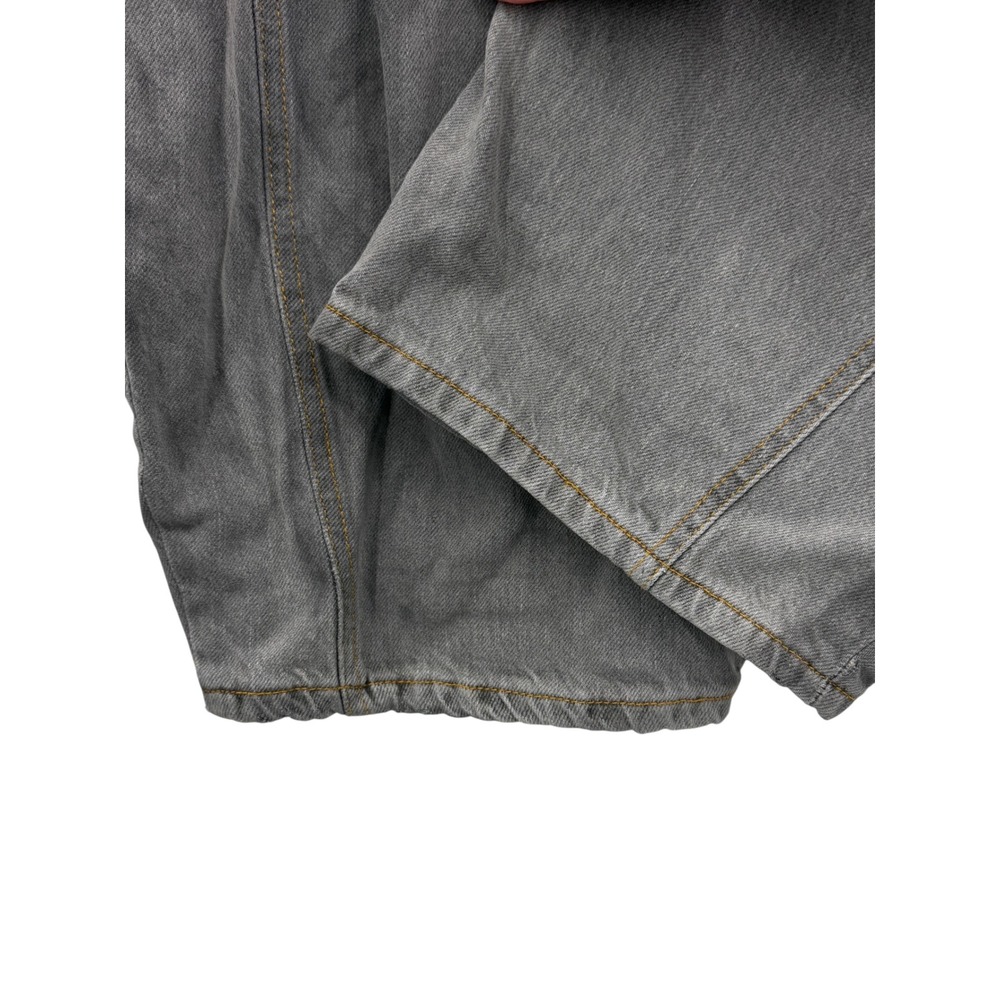 Free People Barrel Jean Womens SZ 28 Gray Lucky You Mid Rise Button Fly Cropped - Picture 16 of 16